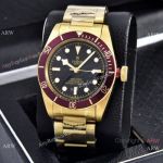 Copy Tudor Heritage Black Bay 41mm Watches Yellow Gold Case